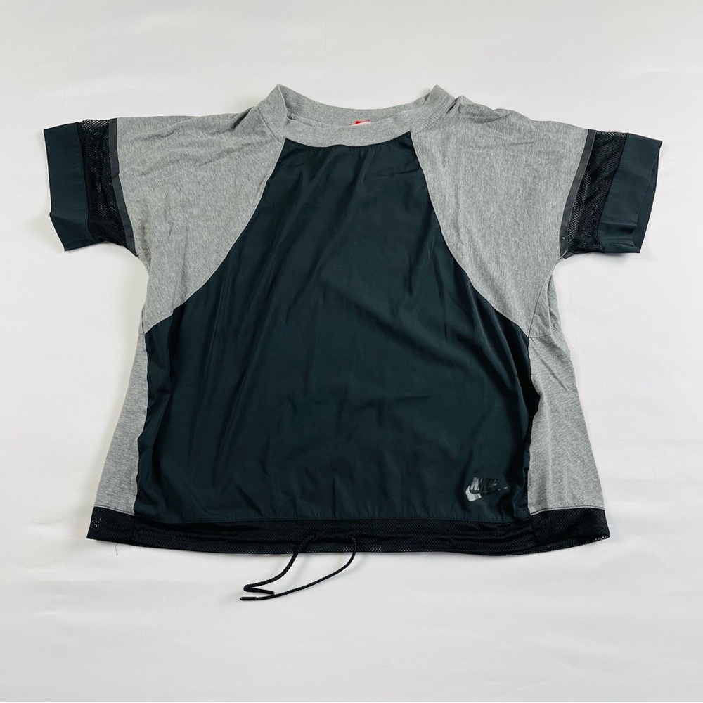 Nike Women's Bonded Tee Shirt Gray Black Small